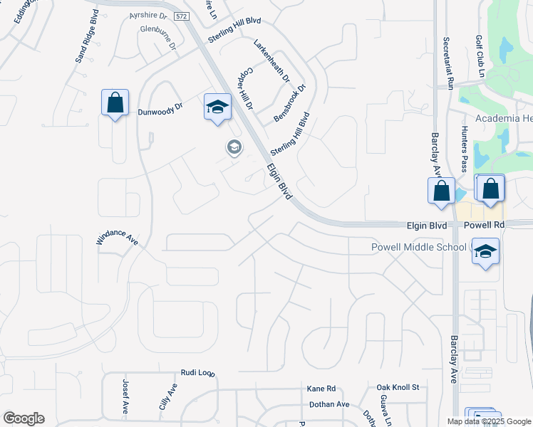 map of restaurants, bars, coffee shops, grocery stores, and more near 13433 Bolton Court in Spring Hill