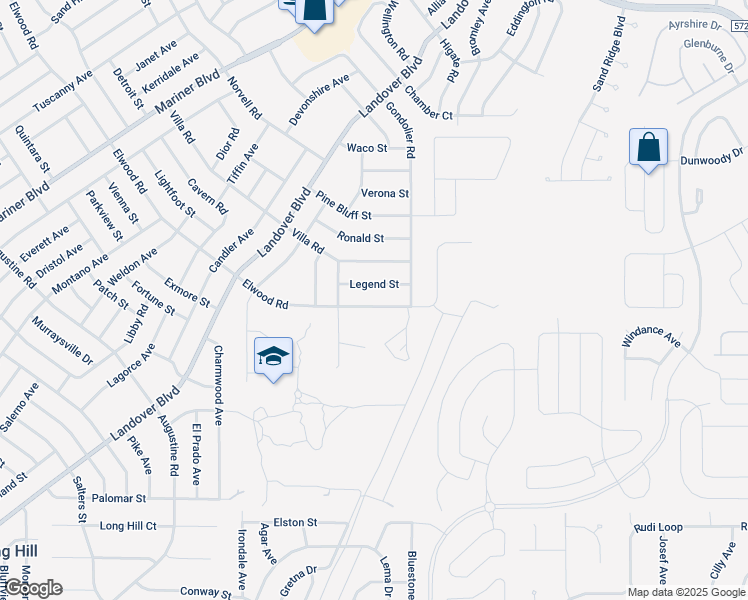 map of restaurants, bars, coffee shops, grocery stores, and more near 4234 Elwood Road in Spring Hill