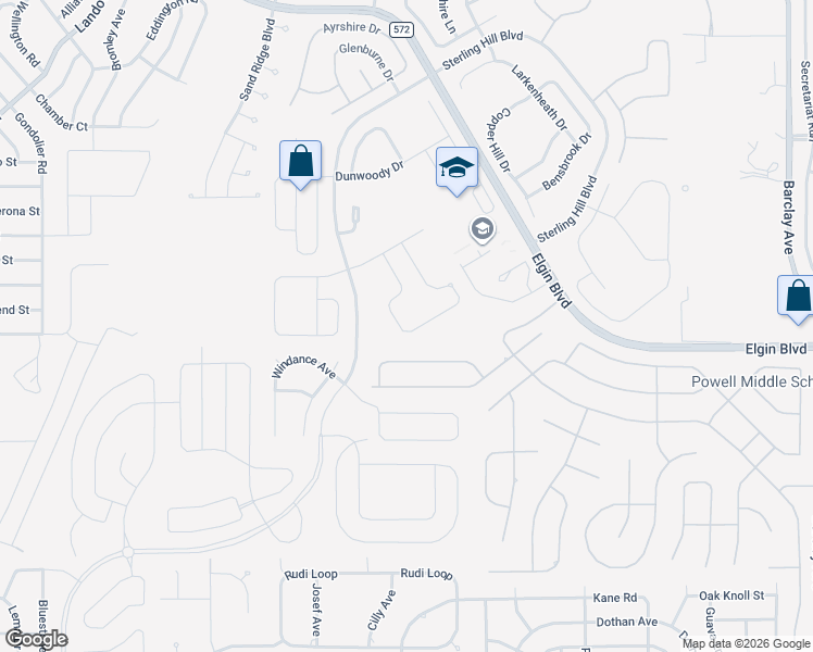 map of restaurants, bars, coffee shops, grocery stores, and more near 3964 Bramblewood Loop in Spring Hill