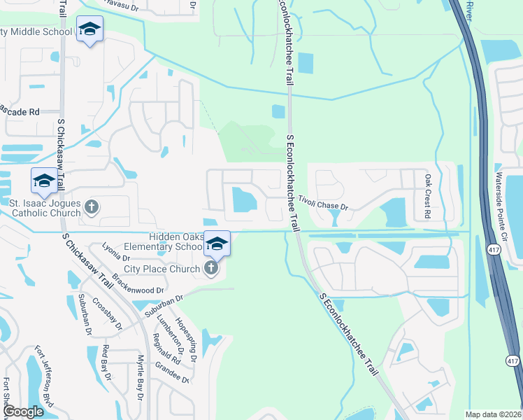 map of restaurants, bars, coffee shops, grocery stores, and more near 4931 Sweet Cedar Circle in Orlando