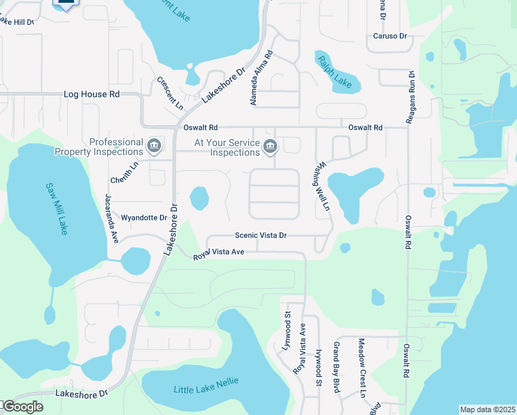 map of restaurants, bars, coffee shops, grocery stores, and more near 10206 Summer Elm Avenue in Clermont
