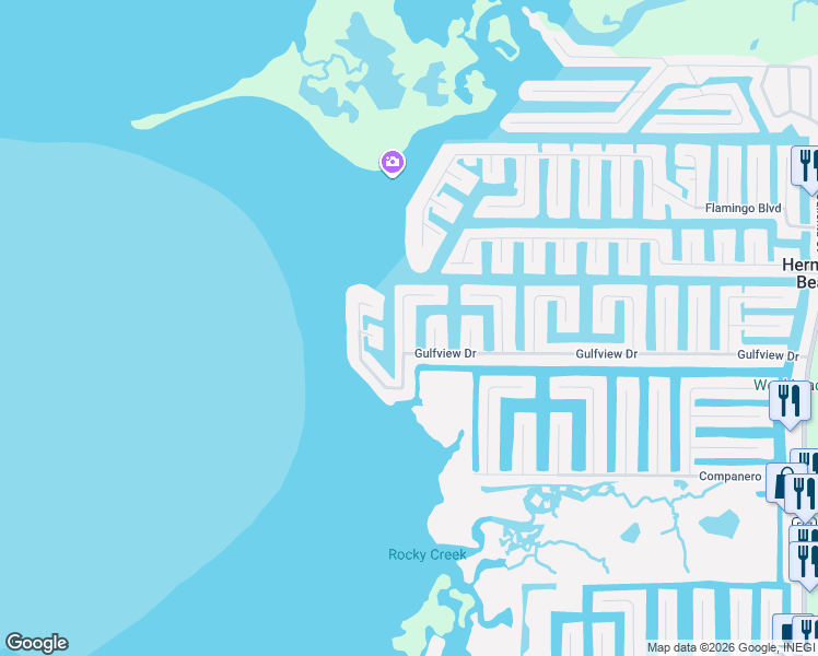 map of restaurants, bars, coffee shops, grocery stores, and more near 3332 Gulf Winds Circle in Hernando Beach