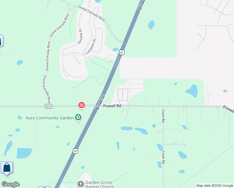 map of restaurants, bars, coffee shops, grocery stores, and more near 4101-4199 Kim Drive in Brooksville