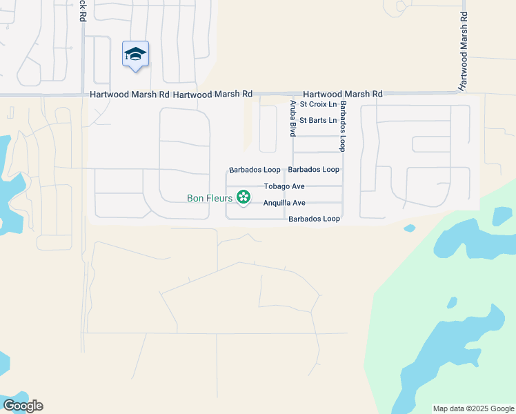map of restaurants, bars, coffee shops, grocery stores, and more near 3047 Anquilla Avenue in Clermont