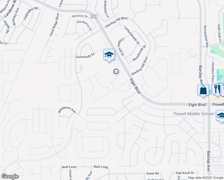 map of restaurants, bars, coffee shops, grocery stores, and more near 4088 Bramblewood Loop in Spring Hill