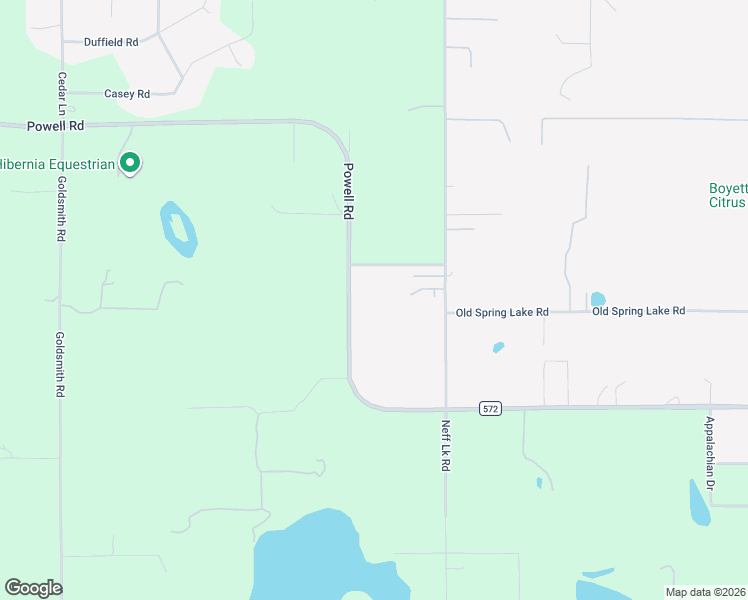 map of restaurants, bars, coffee shops, grocery stores, and more near 25317 Powell Road in Brooksville