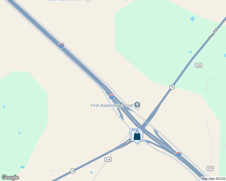 map of restaurants, bars, coffee shops, grocery stores, and more near 3080 Interstate 37 in Three Rivers