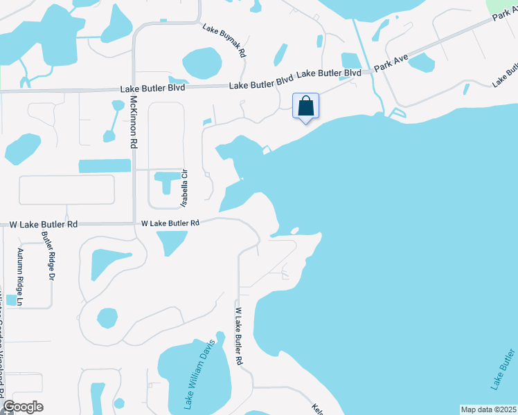 map of restaurants, bars, coffee shops, grocery stores, and more near 12507 West Lake Butler Road in Windermere