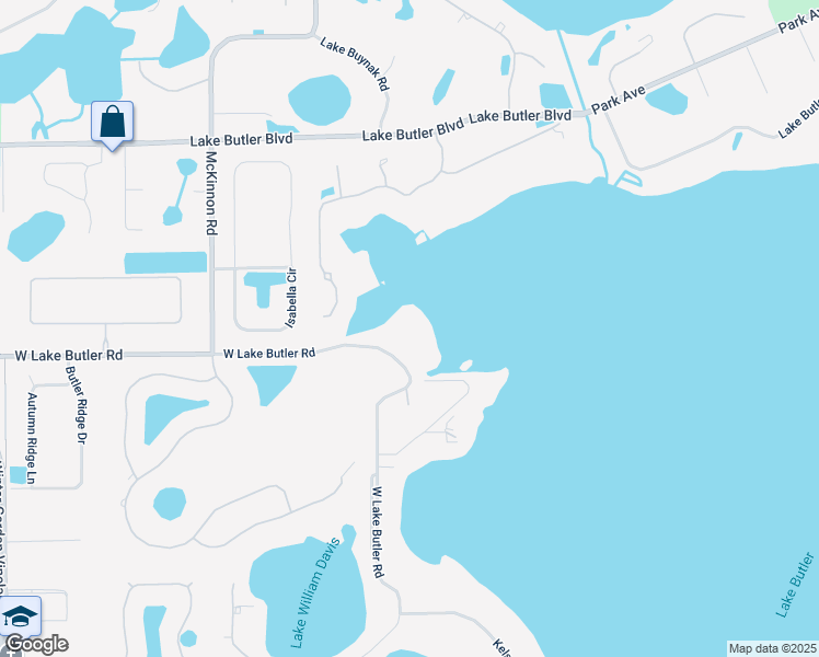 map of restaurants, bars, coffee shops, grocery stores, and more near 12507 West Lake Butler Road in Windermere