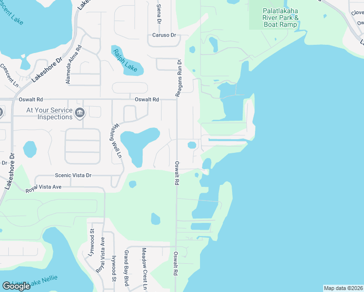 map of restaurants, bars, coffee shops, grocery stores, and more near 10296 Harmony Ridge Way in Clermont