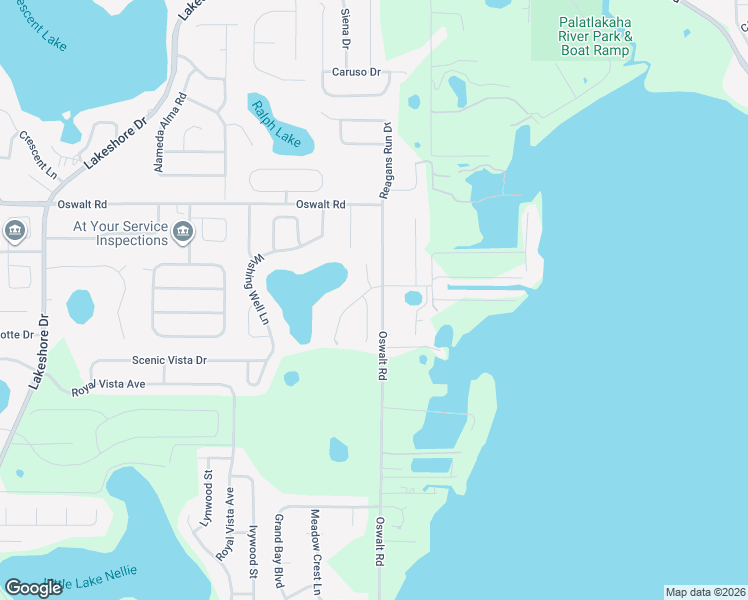 map of restaurants, bars, coffee shops, grocery stores, and more near 10296 Harmony Ridge Way in Clermont