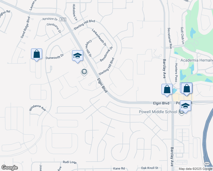 map of restaurants, bars, coffee shops, grocery stores, and more near 3648 Braemere Drive in Spring Hill