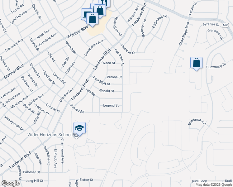 map of restaurants, bars, coffee shops, grocery stores, and more near 12310 Villa Road in Spring Hill