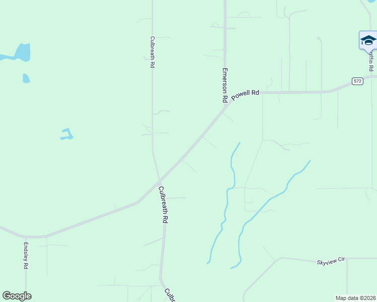 map of restaurants, bars, coffee shops, grocery stores, and more near 2207 Powell Road in Brooksville