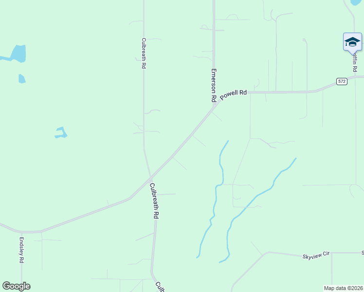 map of restaurants, bars, coffee shops, grocery stores, and more near 2207 Powell Road in Brooksville