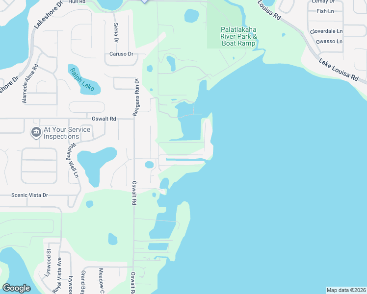 map of restaurants, bars, coffee shops, grocery stores, and more near 10212 Murray Road in Clermont