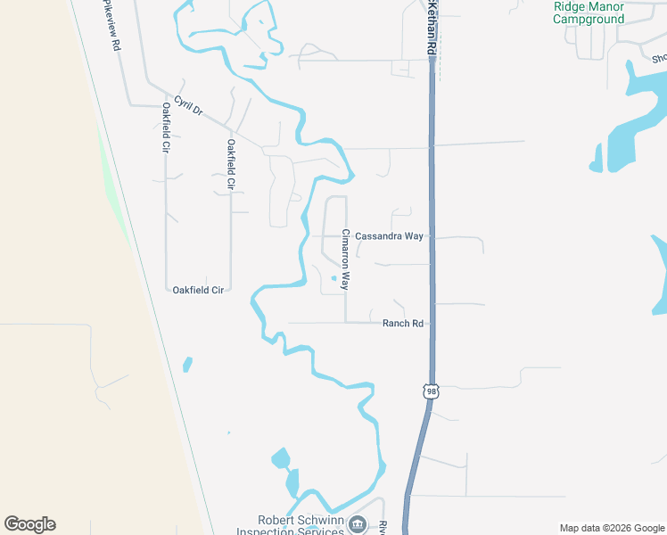 map of restaurants, bars, coffee shops, grocery stores, and more near 4332 Pocahontas Drive in Dade City