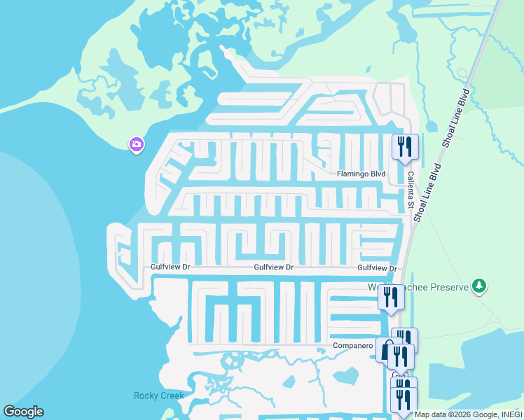 map of restaurants, bars, coffee shops, grocery stores, and more near 4371 5th Isle Dr in Hernando Beach