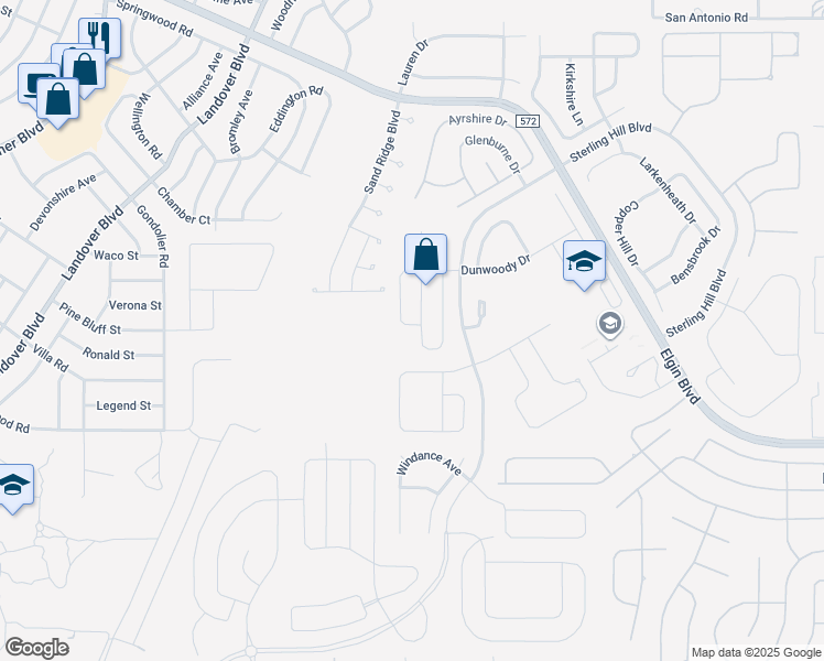 map of restaurants, bars, coffee shops, grocery stores, and more near 13169 Mandalay Place in Spring Hill