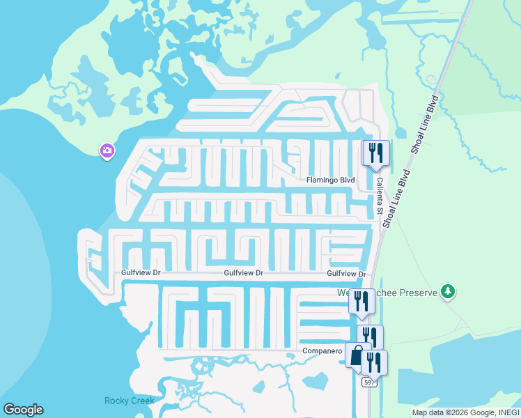 map of restaurants, bars, coffee shops, grocery stores, and more near 4371 4th Isle Drive in Hernando Beach