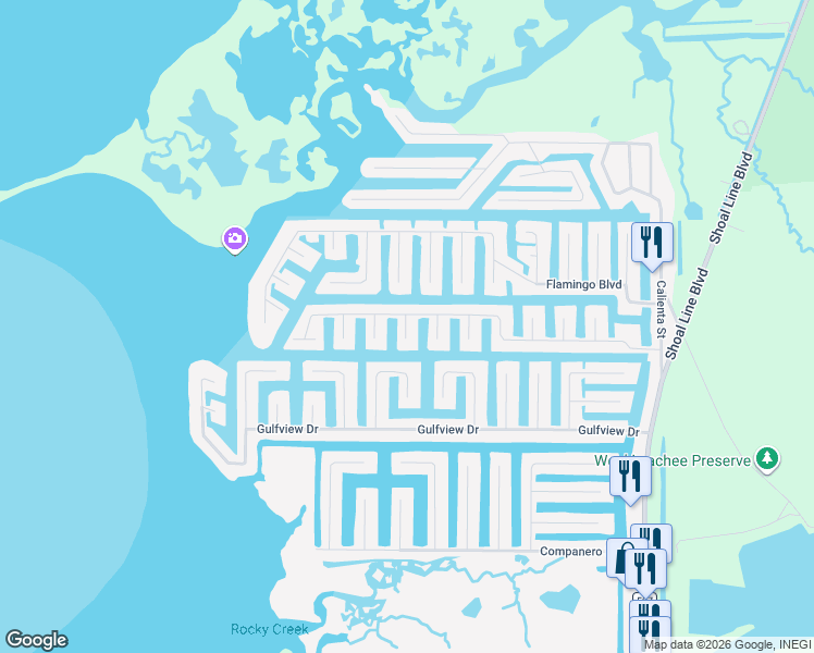 map of restaurants, bars, coffee shops, grocery stores, and more near 4371 5th Isle Drive in Hernando Beach