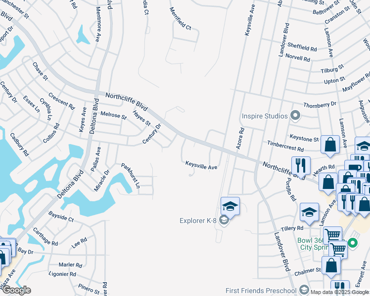 map of restaurants, bars, coffee shops, grocery stores, and more near 4394 Hagen Avenue in Spring Hill