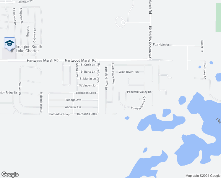 map of restaurants, bars, coffee shops, grocery stores, and more near 4456 Harts Cove Way in Clermont