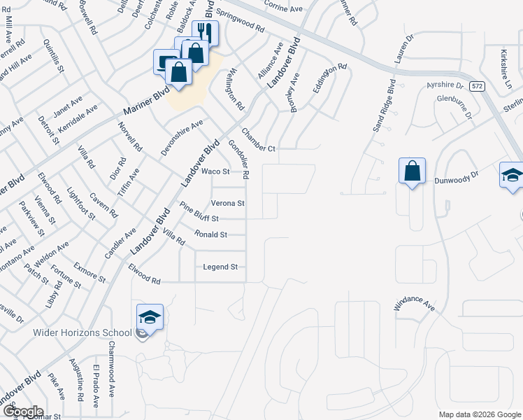 map of restaurants, bars, coffee shops, grocery stores, and more near 4336 Gondolier Road in Spring Hill