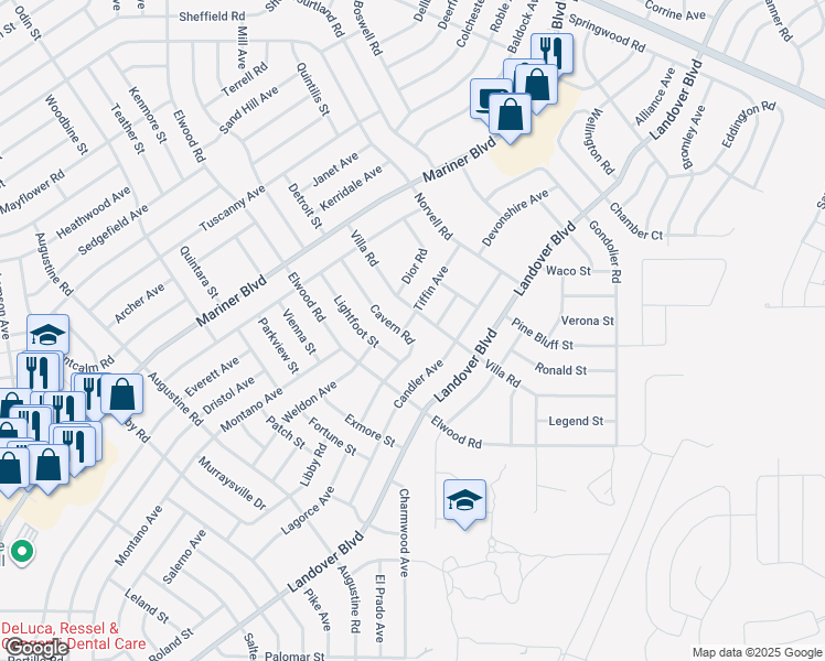 map of restaurants, bars, coffee shops, grocery stores, and more near 4330 Tiffin Avenue in Spring Hill