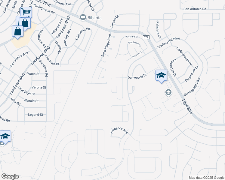map of restaurants, bars, coffee shops, grocery stores, and more near 13250 Mandalay Place in Spring Hill