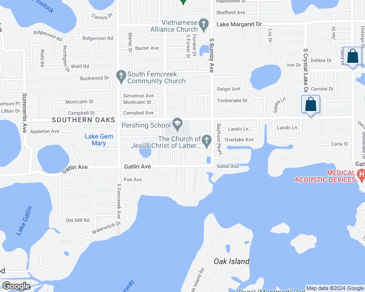map of restaurants, bars, coffee shops, grocery stores, and more near 4649 Gatlin Oaks Lane in Orlando