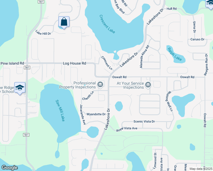 map of restaurants, bars, coffee shops, grocery stores, and more near 10324 Cayo Costa Court in Clermont