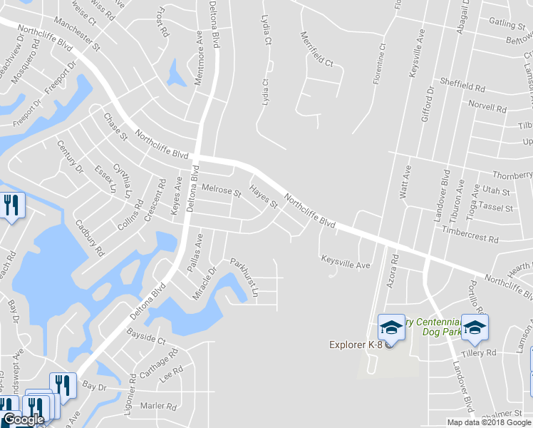 map of restaurants, bars, coffee shops, grocery stores, and more near 9627 Century Drive in Spring Hill
