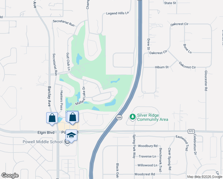map of restaurants, bars, coffee shops, grocery stores, and more near 15041 Middle Fairway Drive in Brooksville