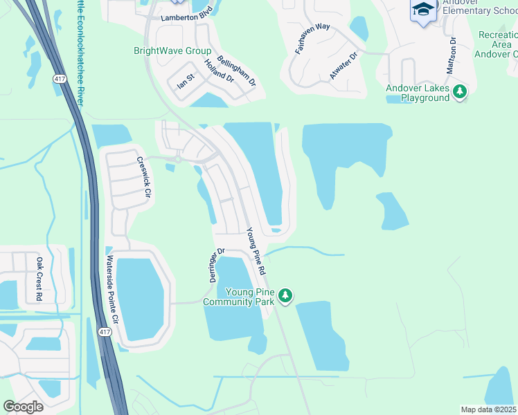 map of restaurants, bars, coffee shops, grocery stores, and more near 3481 Benson Park Boulevard in Orlando