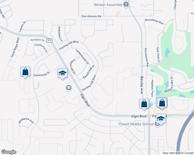 map of restaurants, bars, coffee shops, grocery stores, and more near 4454 Marsalis Court in Spring Hill