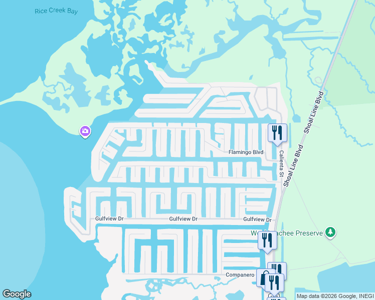 map of restaurants, bars, coffee shops, grocery stores, and more near 4461 Bahama Drive in Hernando Beach
