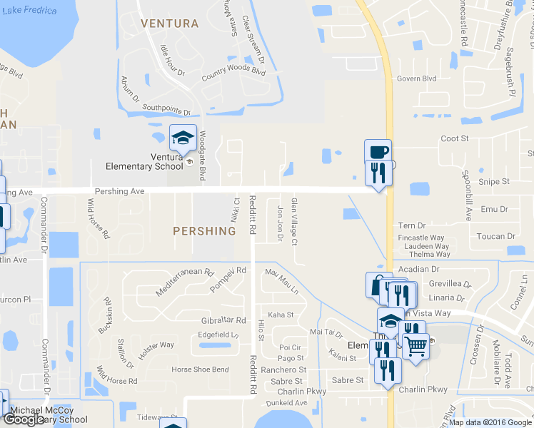 map of restaurants, bars, coffee shops, grocery stores, and more near 6516 South Goldenrod Road in Orlando
