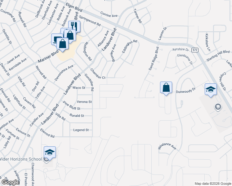 map of restaurants, bars, coffee shops, grocery stores, and more near 12375 Pine Bluff St in Spring Hill