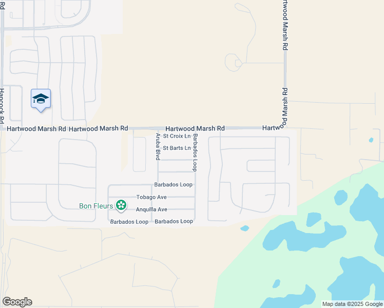 map of restaurants, bars, coffee shops, grocery stores, and more near 3278 Saint Barts Lane in Clermont