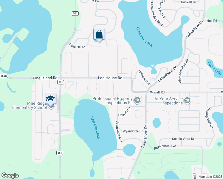 map of restaurants, bars, coffee shops, grocery stores, and more near 10334 Carlson Circle in Clermont
