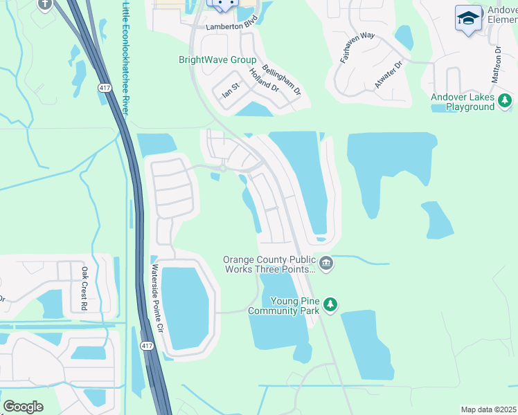 map of restaurants, bars, coffee shops, grocery stores, and more near 3473 Victoria Pines Drive in Orlando