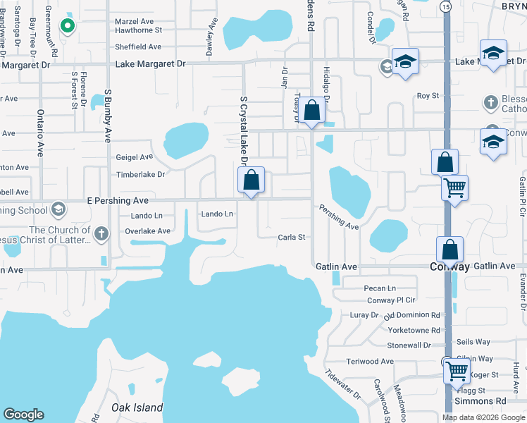 map of restaurants, bars, coffee shops, grocery stores, and more near 3702 Wyldwoode Lane in Orlando