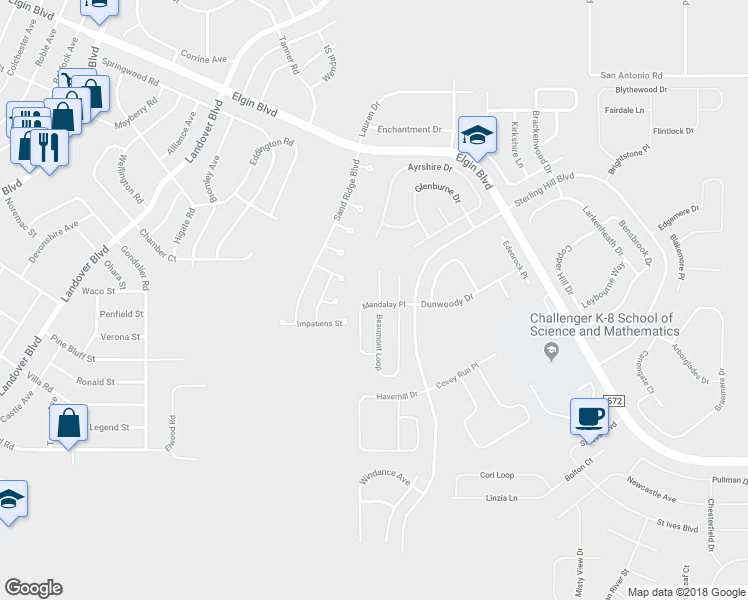 map of restaurants, bars, coffee shops, grocery stores, and more near 4285 Crosswhite Court in Spring Hill