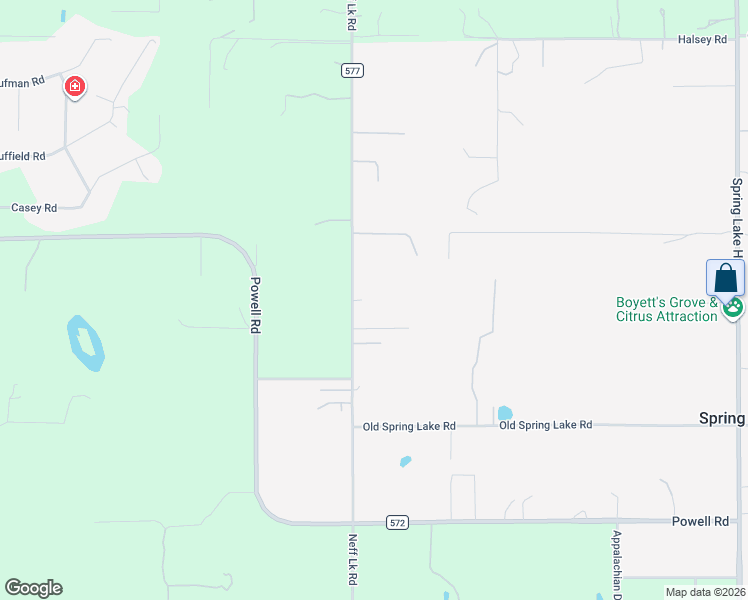 map of restaurants, bars, coffee shops, grocery stores, and more near 4330 Neff Lake Road in Brooksville