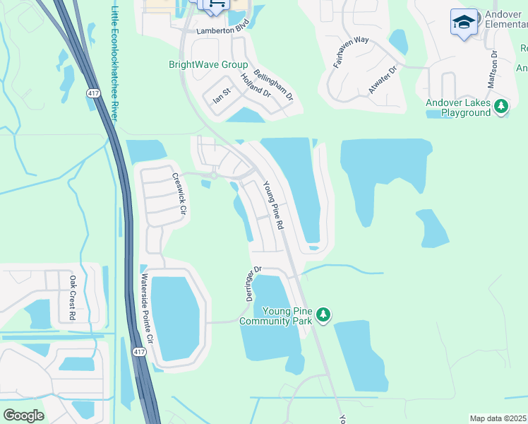 map of restaurants, bars, coffee shops, grocery stores, and more near 3473 Victoria Pines Drive in Orlando
