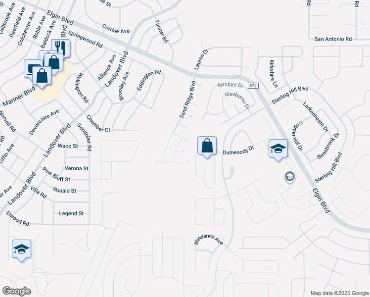 map of restaurants, bars, coffee shops, grocery stores, and more near 13459 Mandalay Place in Brooksville