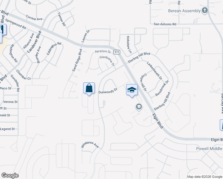 map of restaurants, bars, coffee shops, grocery stores, and more near 13573 Dunwoody Drive in Spring Hill