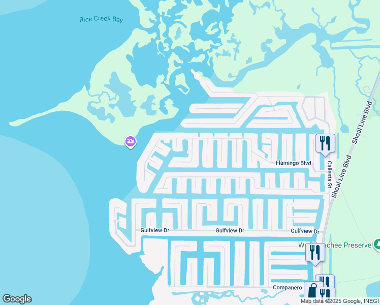 map of restaurants, bars, coffee shops, grocery stores, and more near 4494 Haiti Drive in Hernando Beach