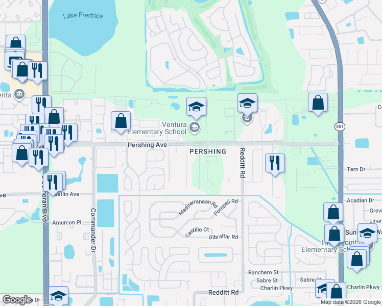 map of restaurants, bars, coffee shops, grocery stores, and more near 3008 Catherine Wheel Court in Orlando